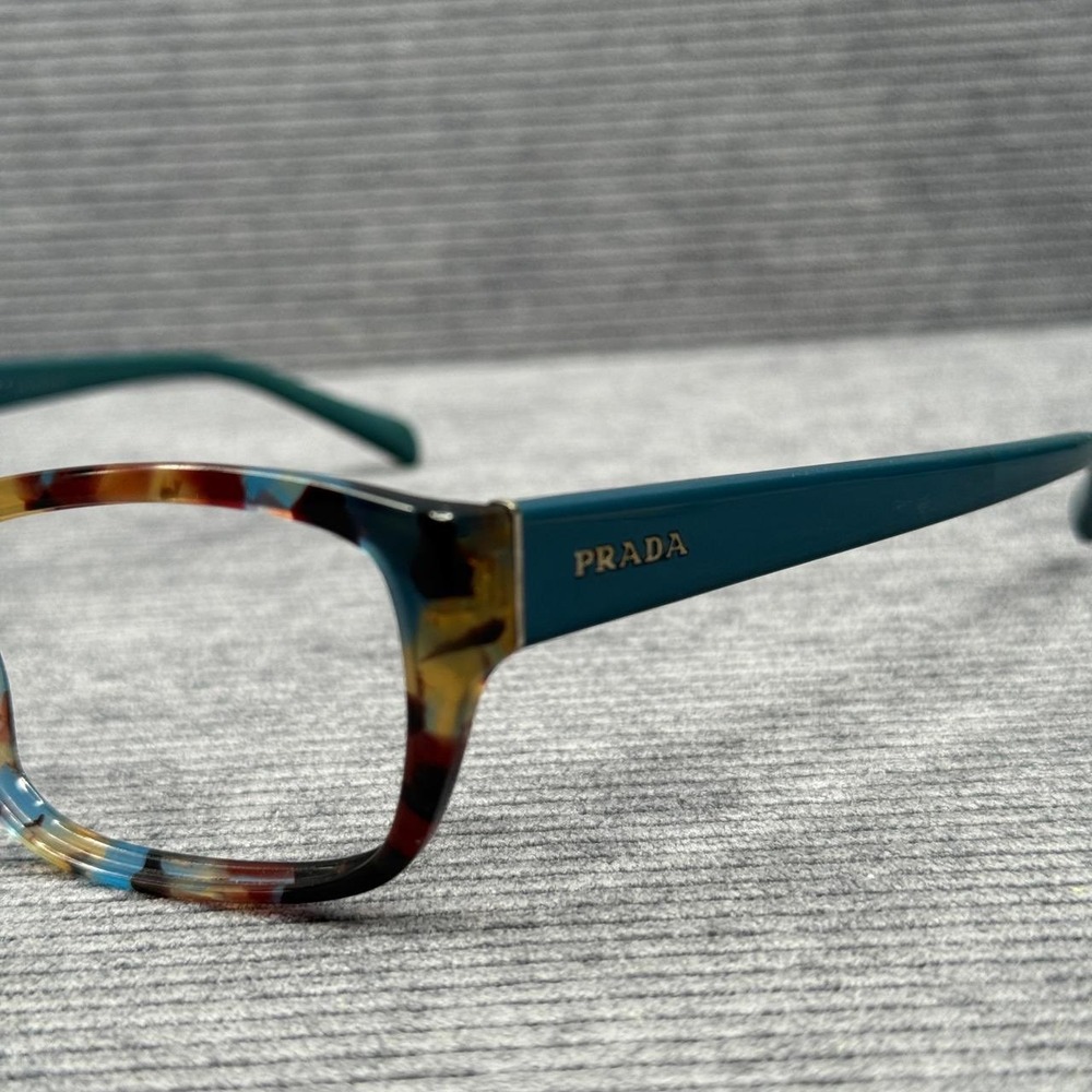Prada NAG-1O1 Tortoise Teal Rectangular Eyeglasses Frames Italy BP30353232 - Picture 10 of 16